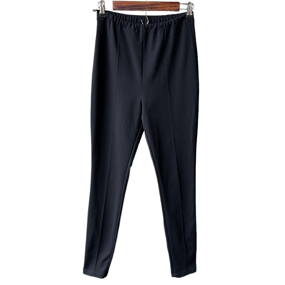 Babaton Aritzia Pants Black Stretch Elastic Waistband Preppy Business Academia L